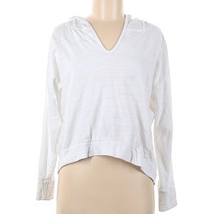 LOFT White Hooded Pullover
